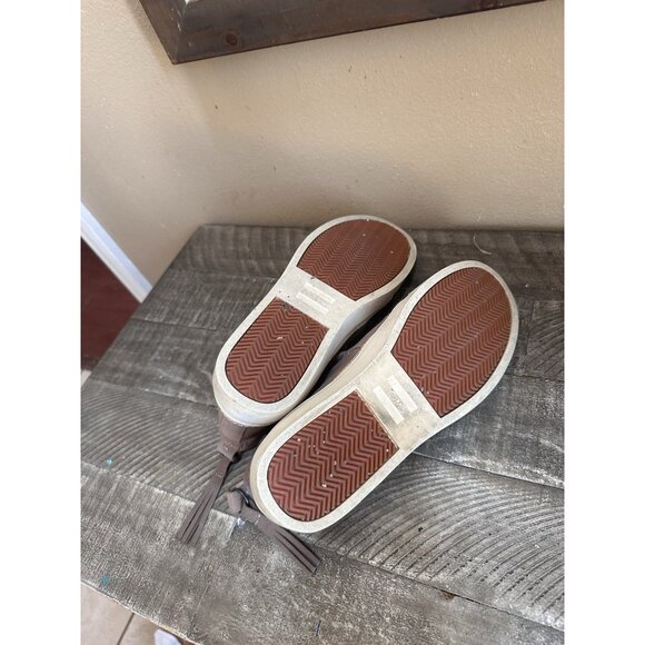 TOMS Womens Beige Pull Tab Tassel Paxton Leather Athletic Sneakers Size W9 - Picture 5 of 5